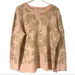NWT Croft & Borrow Snowflake Pink Gold Sweater!